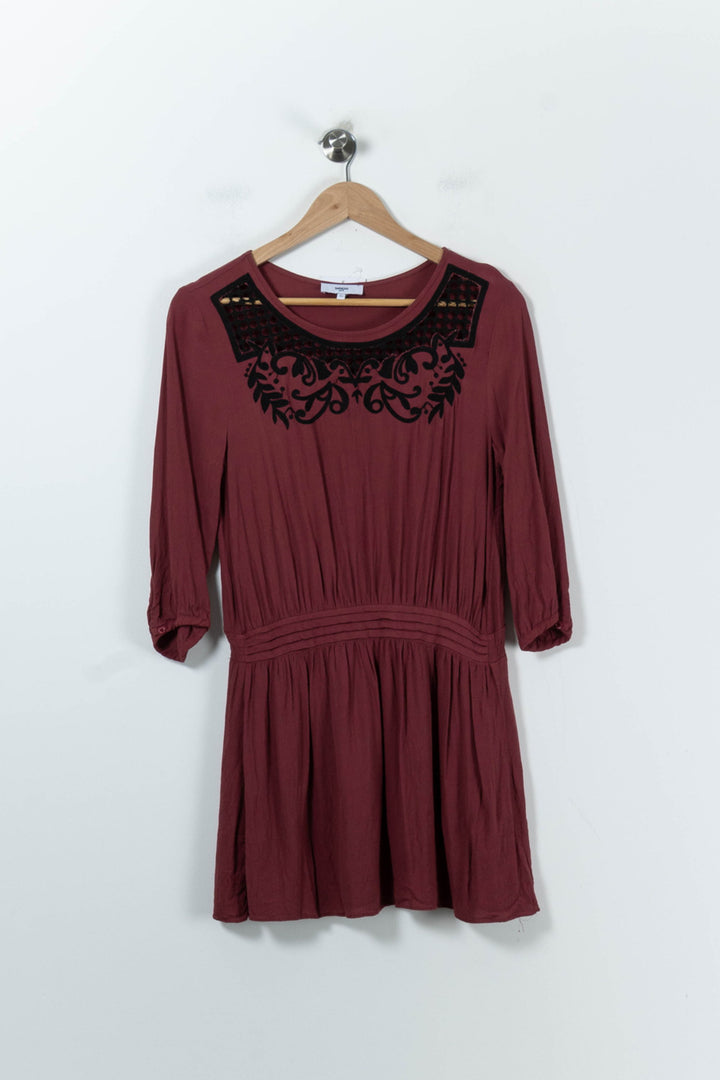 Robe Courte Bordeaux - Taille S/36 de la marque Suncoo | PARAD91685 - Vendu par Paradigme - Image 2