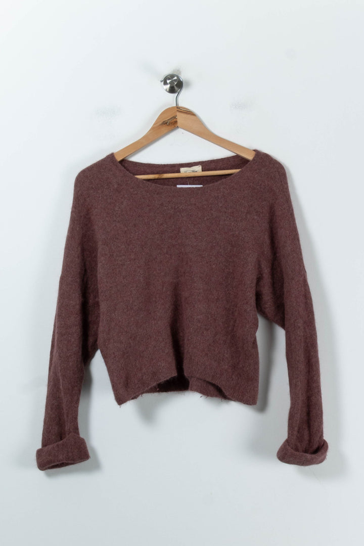 Pull Bordeau - Taille XS/34 de la marque American Vintage | PARAD91702 - Vendu par Paradigme - Image 2