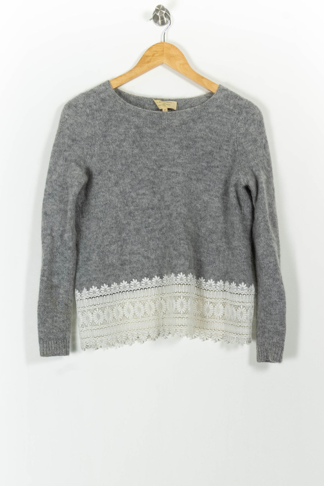 Pull Gris et Blanc - Taille XS/34 de la marque Sézane | PARAD91708 - Vendu par Paradigme - Image 2