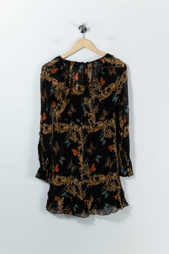 Robe Courte Noire et Beige - Taille XXS/32 de la marque The Kooples | PARAD91709 - Vendu par Paradigme - Image 4