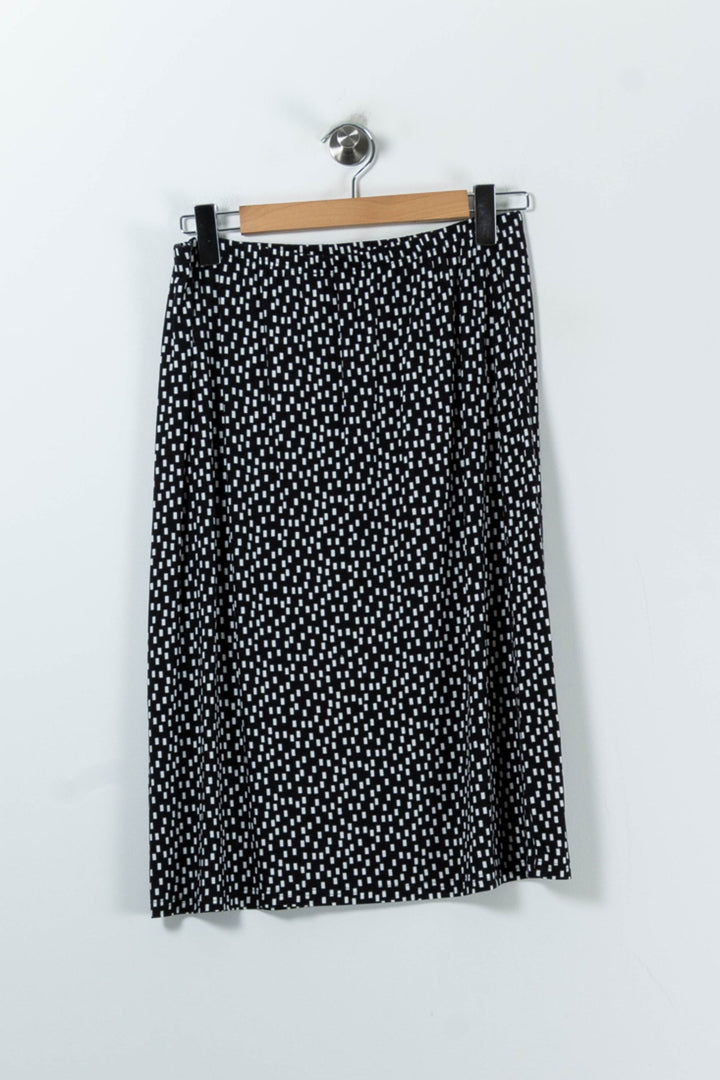 Jupe Midi Noire et Blanche - Taille L/40 de la marque Agnès b. | PARAD91712 - Vendu par Paradigme - Image 4