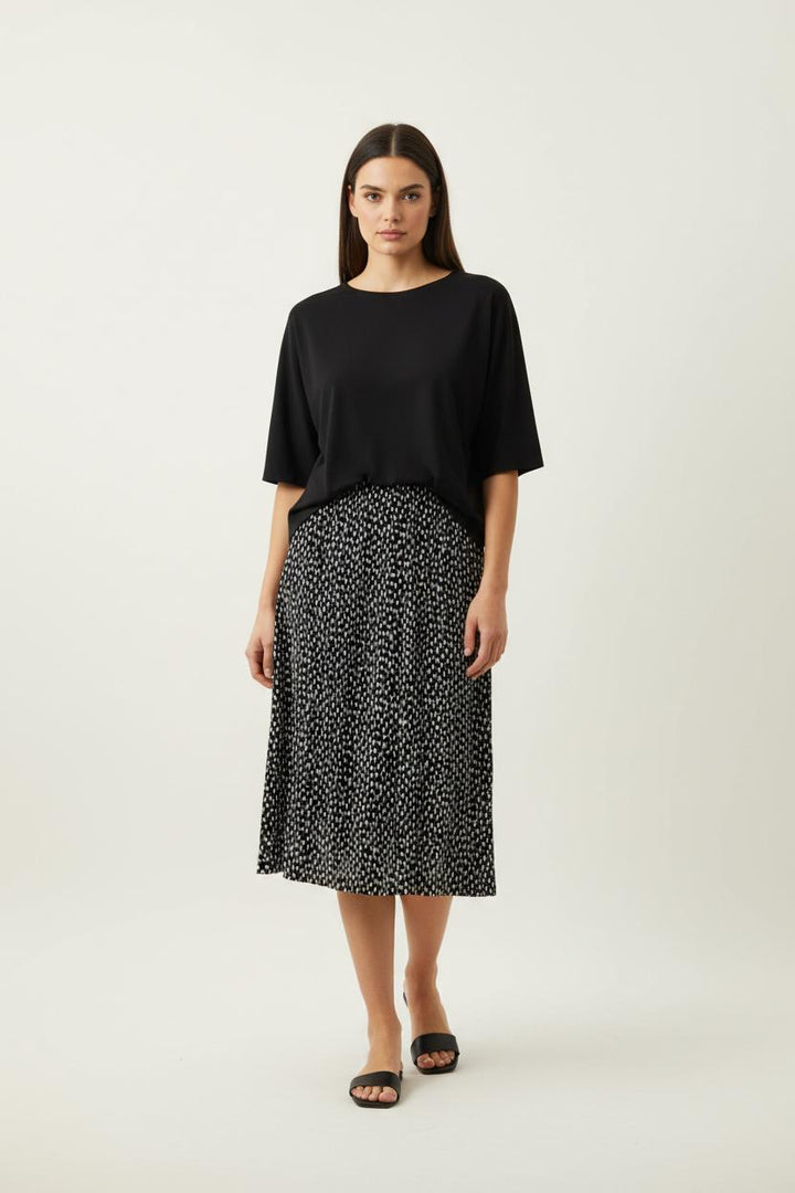 Jupe Midi Noire et Blanche - Taille L/40 de la marque Agnès b. | PARAD91712 - Vendu par Paradigme - Image 1