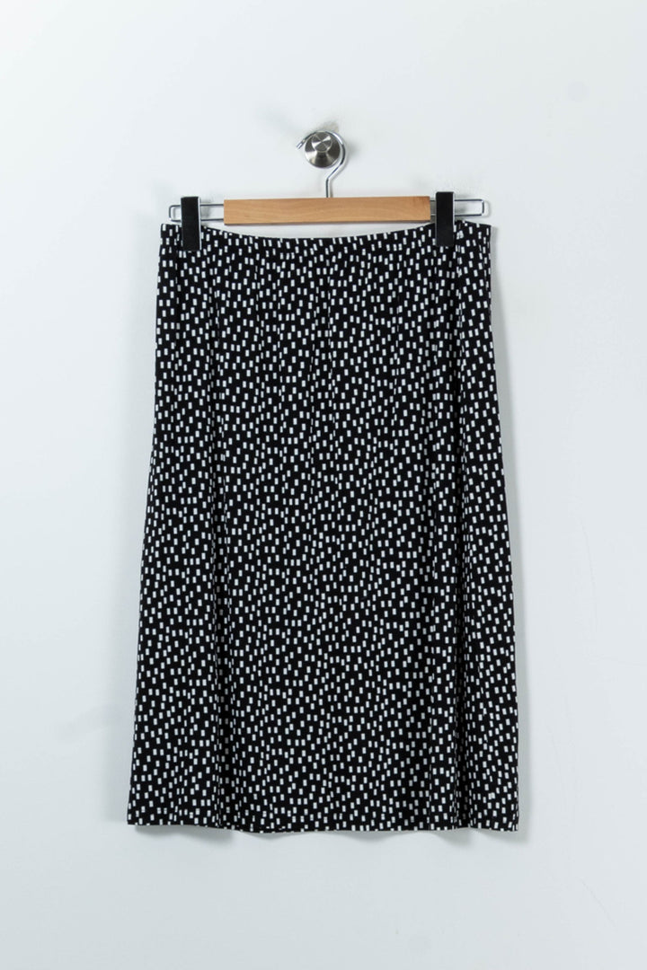 Jupe Midi Noire et Blanche - Taille L/40 de la marque Agnès b. | PARAD91712 - Vendu par Paradigme - Image 2