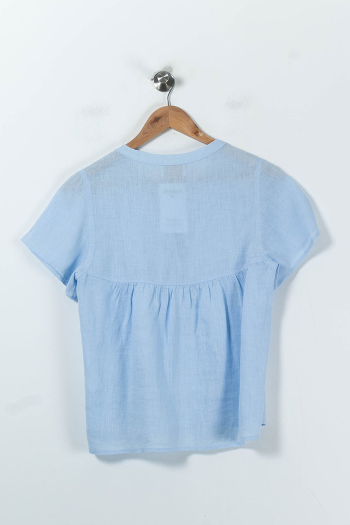 Blouse Bleue - Taille M/38 de la marque Maison Montagut | PARAD91716 - Vendu par Paradigme - Image 4