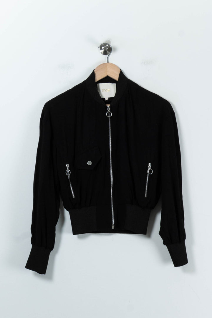 Blouson Noir - Taille XS/34 de la marque Maje | PARAD91720 - Vendu par Paradigme - Image 2