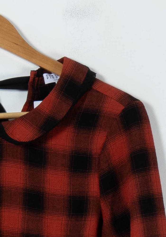 Chemise Rouge et Noire - Taille S/36 de la marque Claudie Pierlot | PARAD91721 - Vendu par Paradigme - Image 3