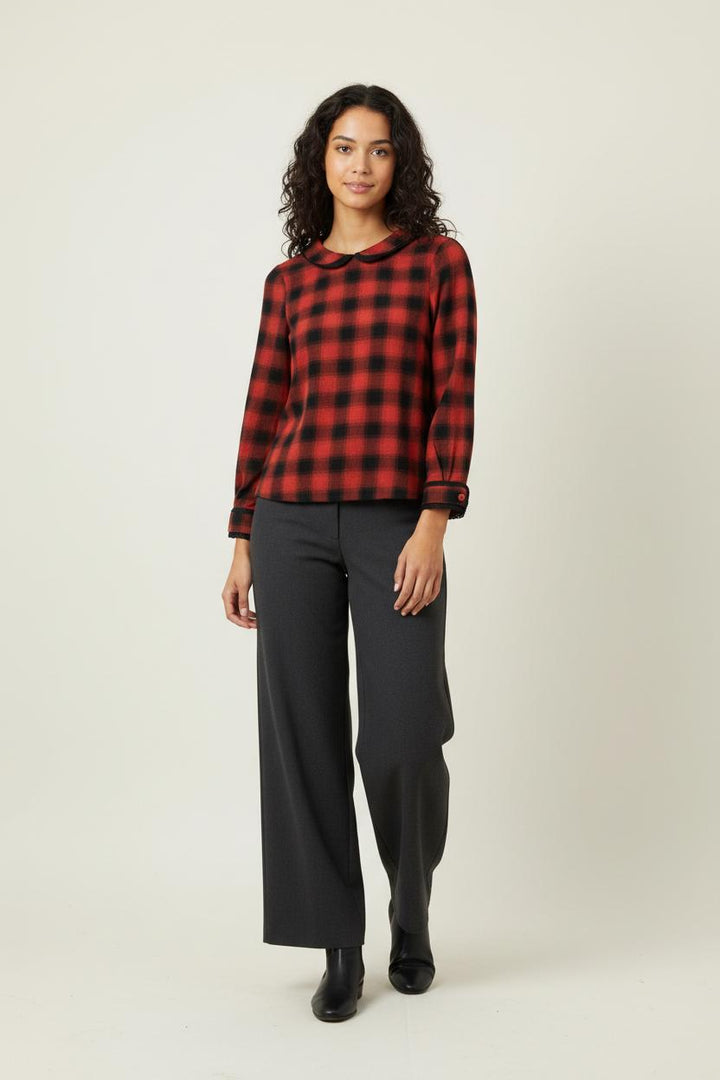 Chemise Rouge et Noire - Taille S/36 de la marque Claudie Pierlot | PARAD91721 - Vendu par Paradigme - Image 1