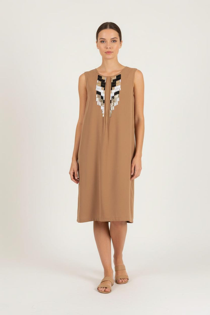 Robe Sans Manches Beige - Taille S/36 de la marque Suncoo | PARAD91724 - Vendu par Paradigme - Image 1