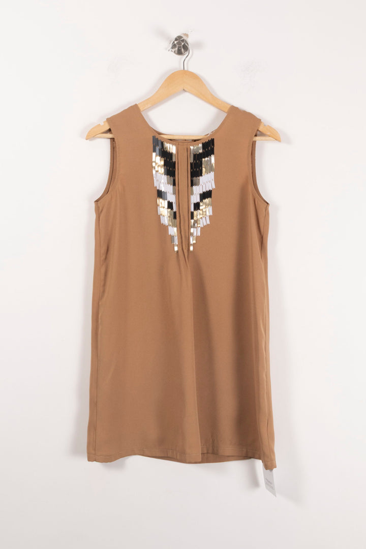 Robe Sans Manches Beige - Taille S/36 de la marque Suncoo | PARAD91724 - Vendu par Paradigme - Image 2