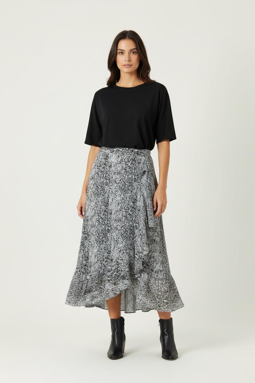 Jupe Longue Blanche et Noire - Taille S/36 de la marque Suncoo | PARAD91738 - Vendu par Paradigme - Image 1