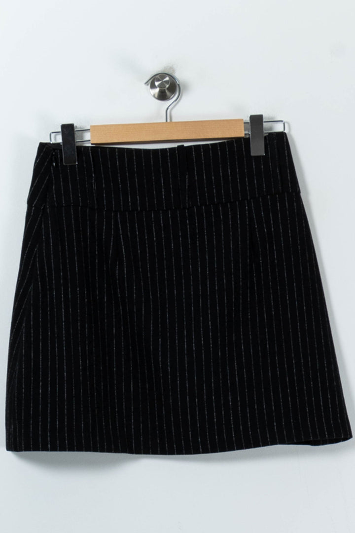 Jupe Plissée Noire à Rayures Blanches - Taille L/40 de la marque Suncoo | PARAD91740 - Vendu par Paradigme - Image 4