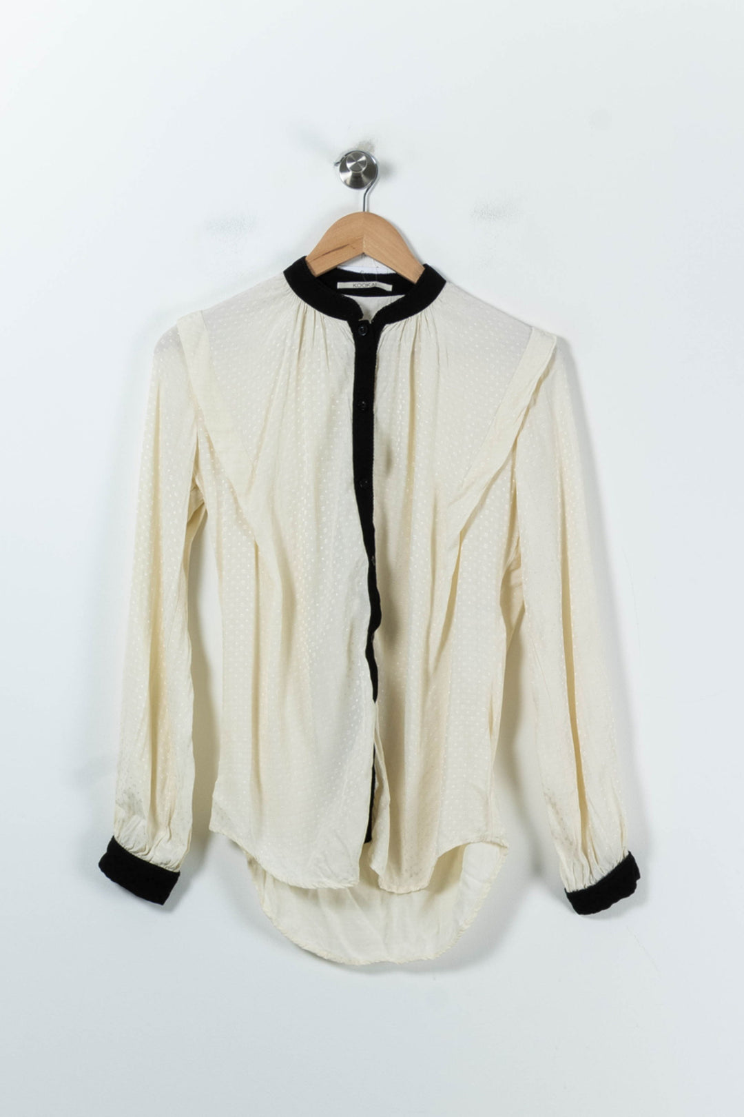 Blouse Beige et Noire - Taille S/36 de la marque Kookai | PARAD91755 - Vendu par Paradigme - Image 2
