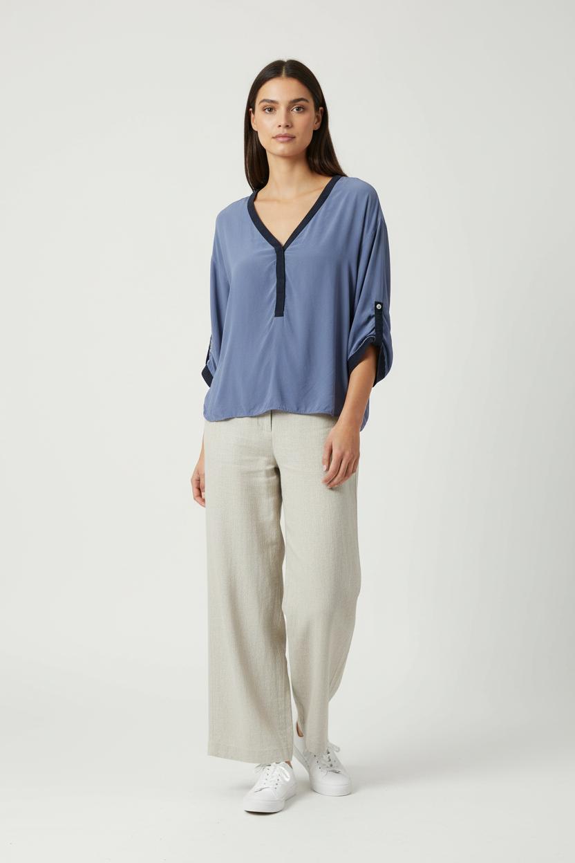 Blouse Violet et Noir - Taille S/36 de la marque Kookai | PARAD91758 - Vendu par Paradigme - Image 1