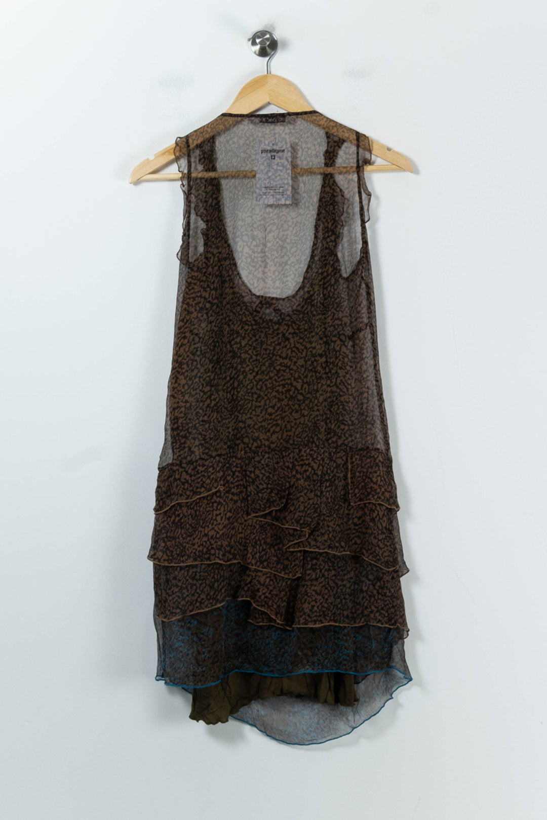 Robe Volantée Marron - Taille S/36 de la marque Kookai | PARAD91760 - Vendu par Paradigme - Image 4