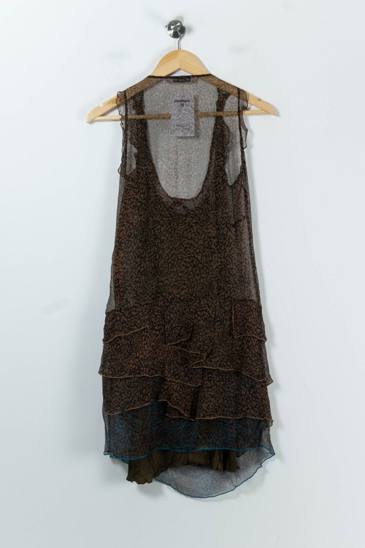 Robe Volantée Marron - Taille S/36 de la marque Kookai | PARAD91760 - Vendu par Paradigme - Image 4