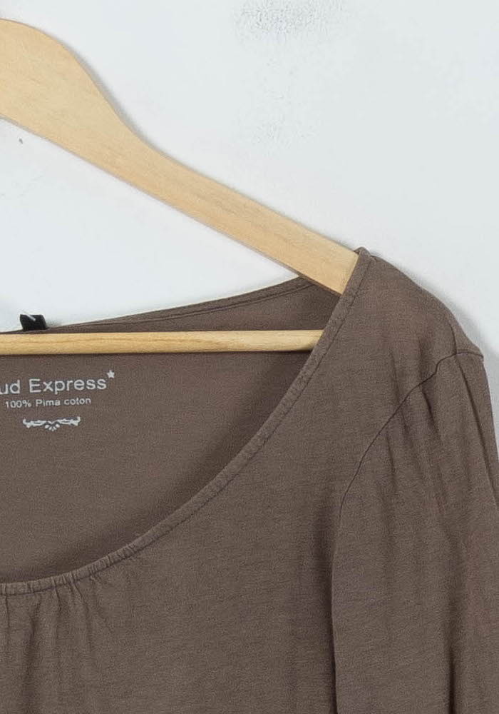 Tee-shirt Manches Longues Marron - Taille L/40 de la marque Sud express | PARAD91761 - Vendu par Paradigme - Image 3