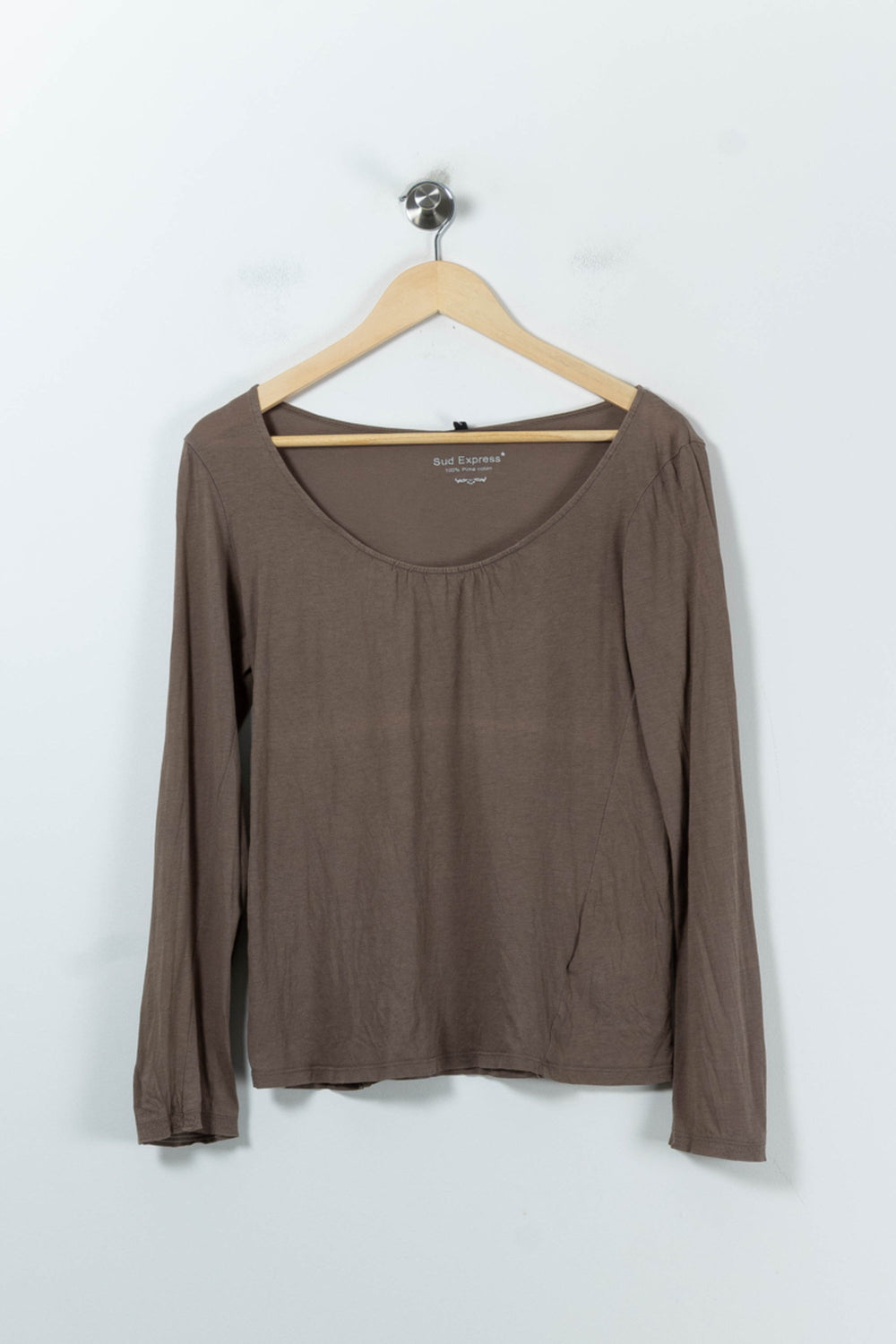 Tee-shirt Manches Longues Marron - Taille L/40 de la marque Sud express | PARAD91761 - Vendu par Paradigme - Image 2