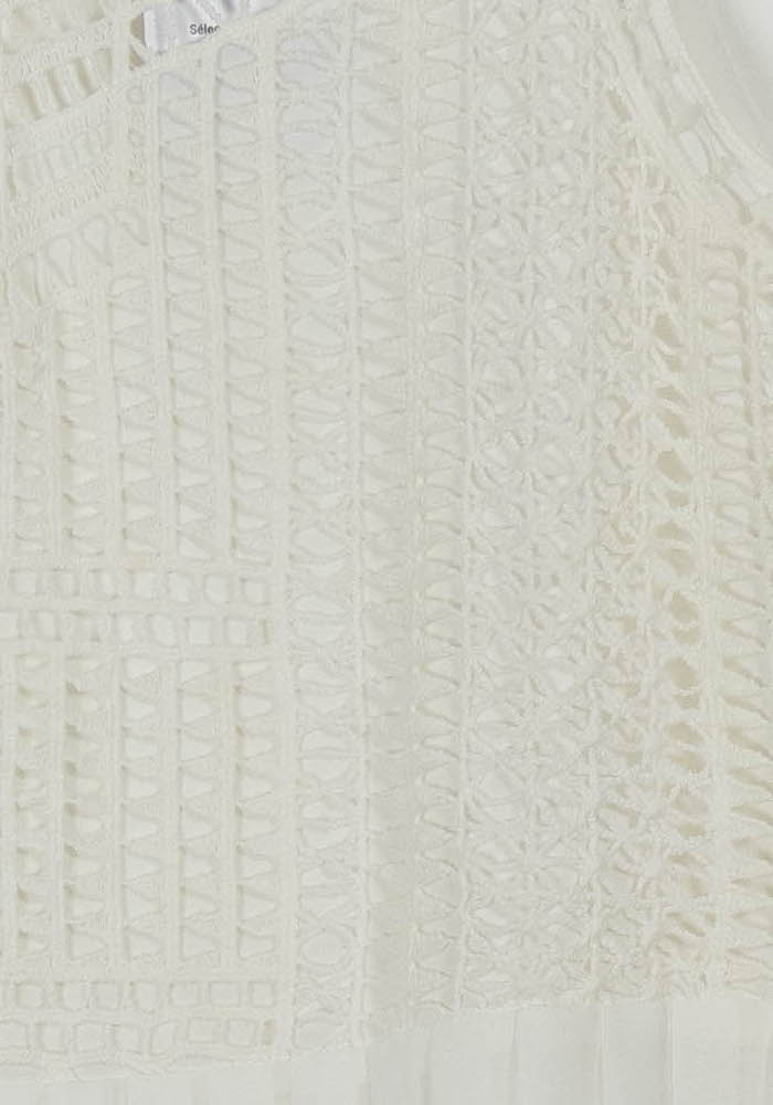 Robe Plissée Blanche - Taille S/36 de la marque Sud express | PARAD91766 - Vendu par Paradigme - Image 3