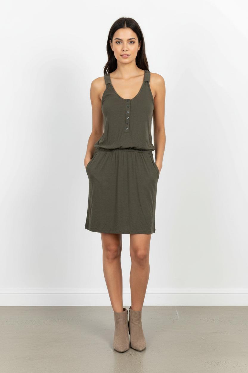 Robe Débardeur Verte - Taille M/38 de la marque Sessùn | PARAD91769 - Vendu par Paradigme - Image 1