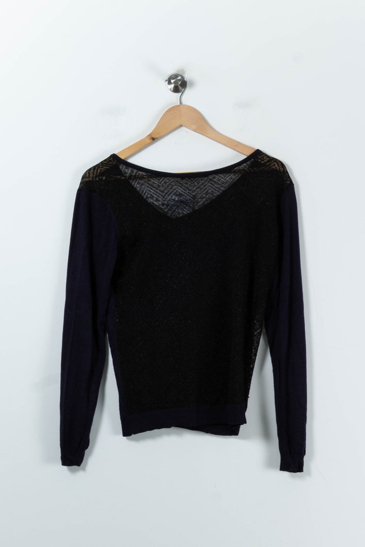 Pull Bleu et Noir - Taille M/38 de la marque Kookai | PARAD91771 - Vendu par Paradigme - Image 4