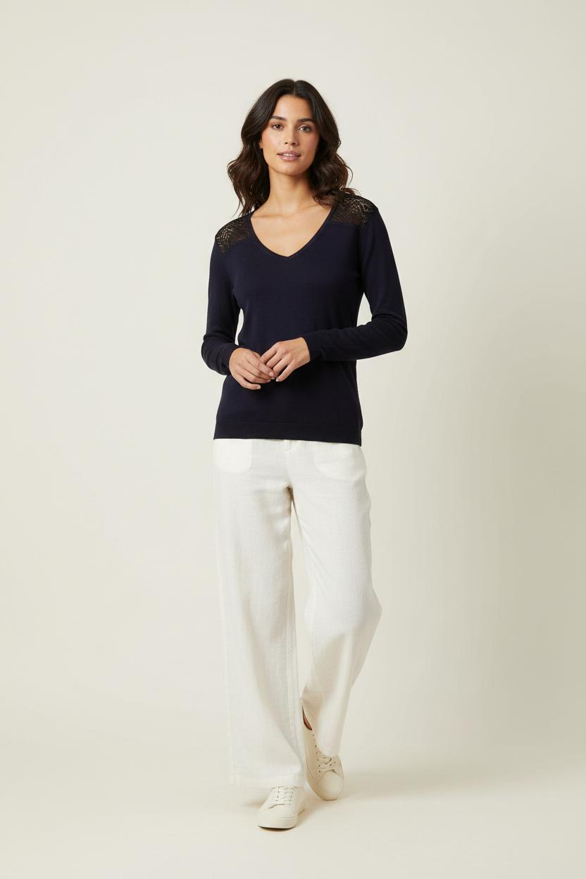 Pull Bleu et Noir - Taille M/38 de la marque Kookai | PARAD91771 - Vendu par Paradigme - Image 1