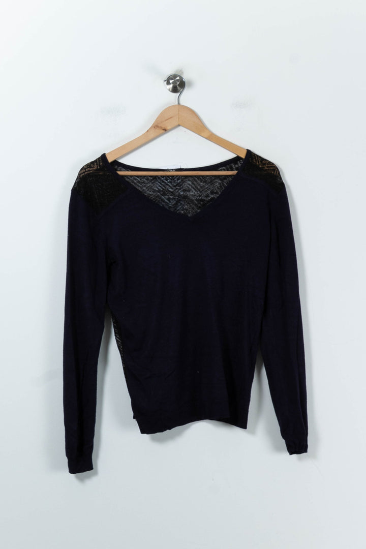 Pull Bleu et Noir - Taille M/38 de la marque Kookai | PARAD91771 - Vendu par Paradigme - Image 2