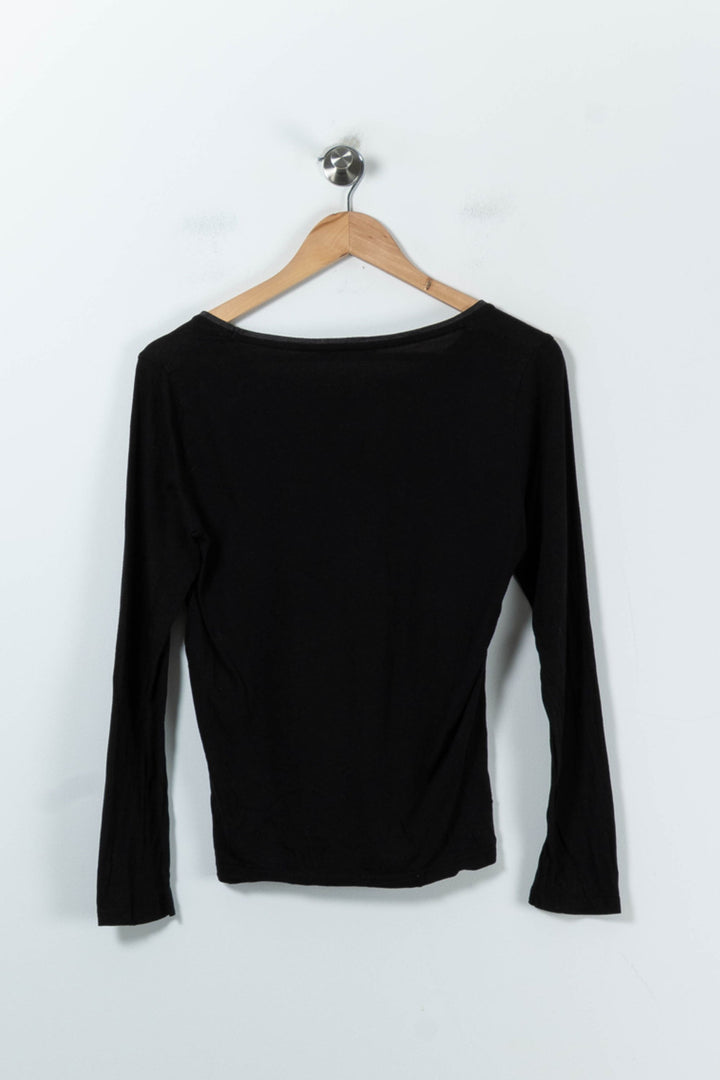 Tee-shirt Manches Longues Noir - Taille M/38 de la marque Kookai | PARAD91775 - Vendu par Paradigme - Image 4