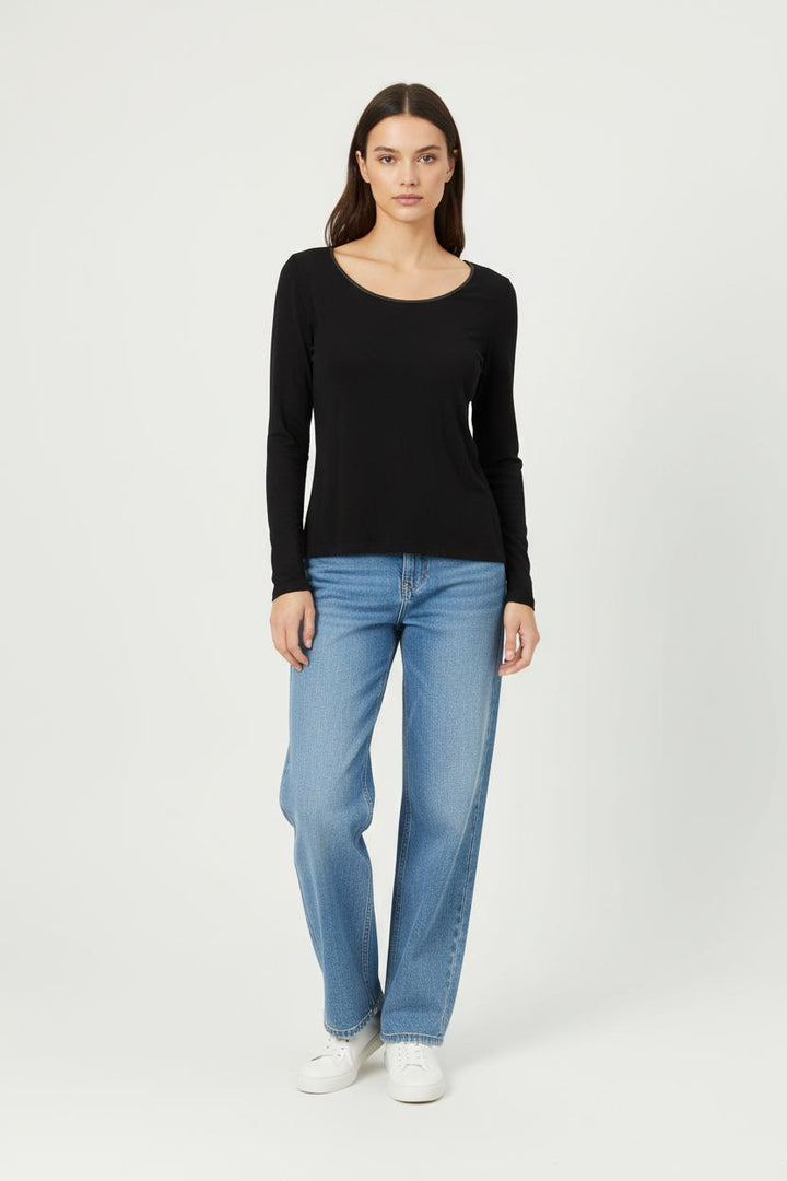 Tee-shirt Manches Longues Noir - Taille M/38 de la marque Kookai | PARAD91775 - Vendu par Paradigme - Image 1