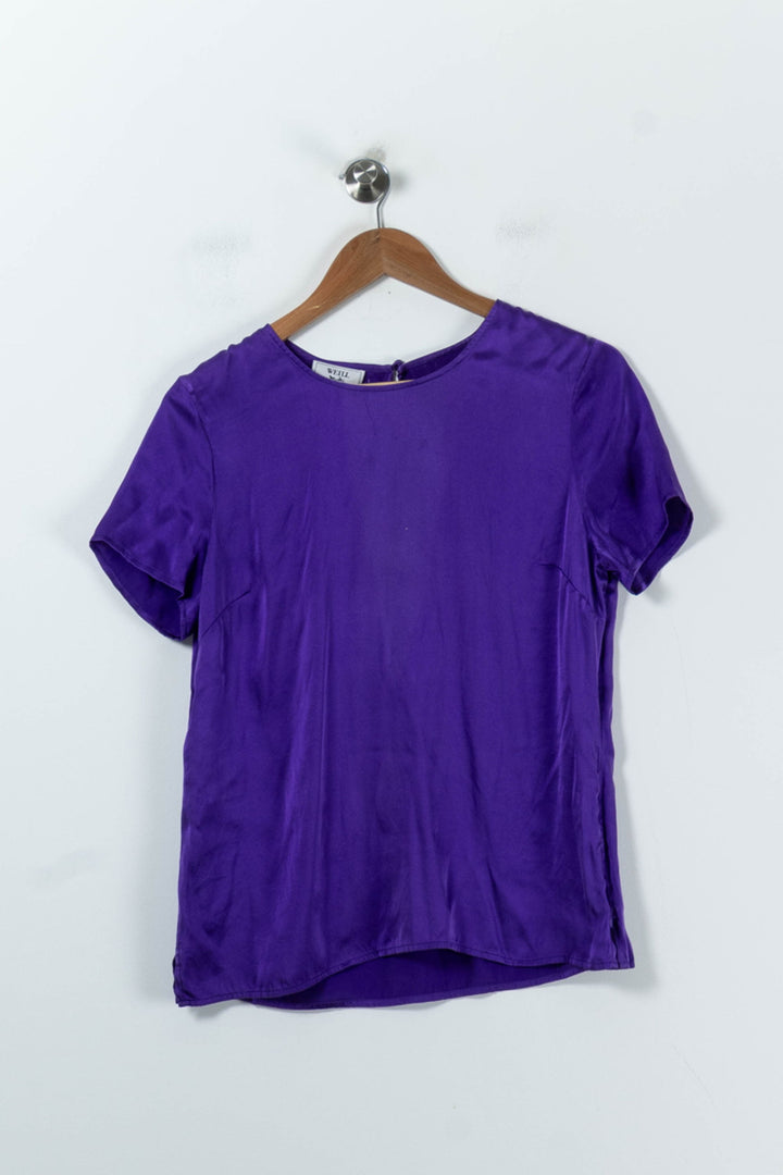 Blouse Violette - Taille L/40 de la marque Weill | PARAD91782 - Vendu par Paradigme - Image 2