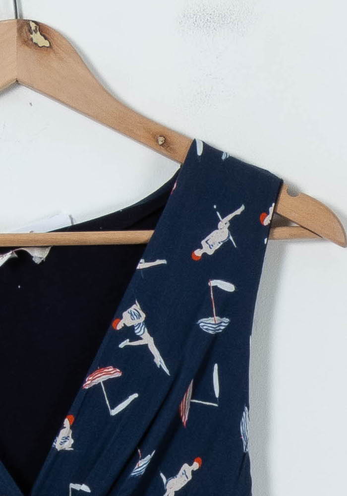 Robe Bleu imprimée - Taille S/36 de la marque La Fée Maraboutée | PARAD91788 - Vendu par Paradigme - Image 3