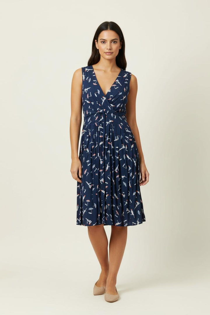 Robe Bleu imprimée - Taille S/36 de la marque La Fée Maraboutée | PARAD91788 - Vendu par Paradigme - Image 1