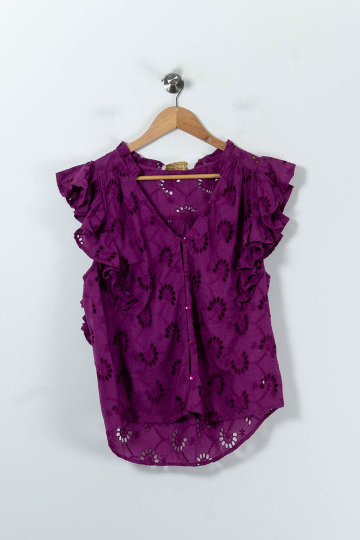 Blouse Violette - Taille M/38 de la marque La Petite Etoile | PARAD91797 - Vendu par Paradigme - Image 2