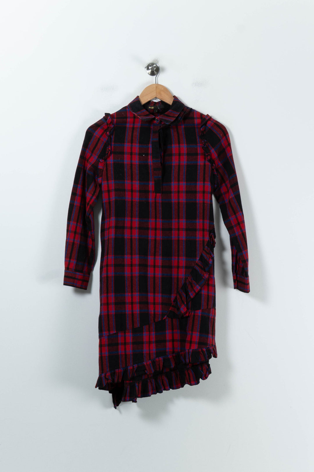 Robe Chemise Rouge et Noire - Taille S/36 de la marque Maje | PARAD91800 - Vendu par Paradigme - Image 2