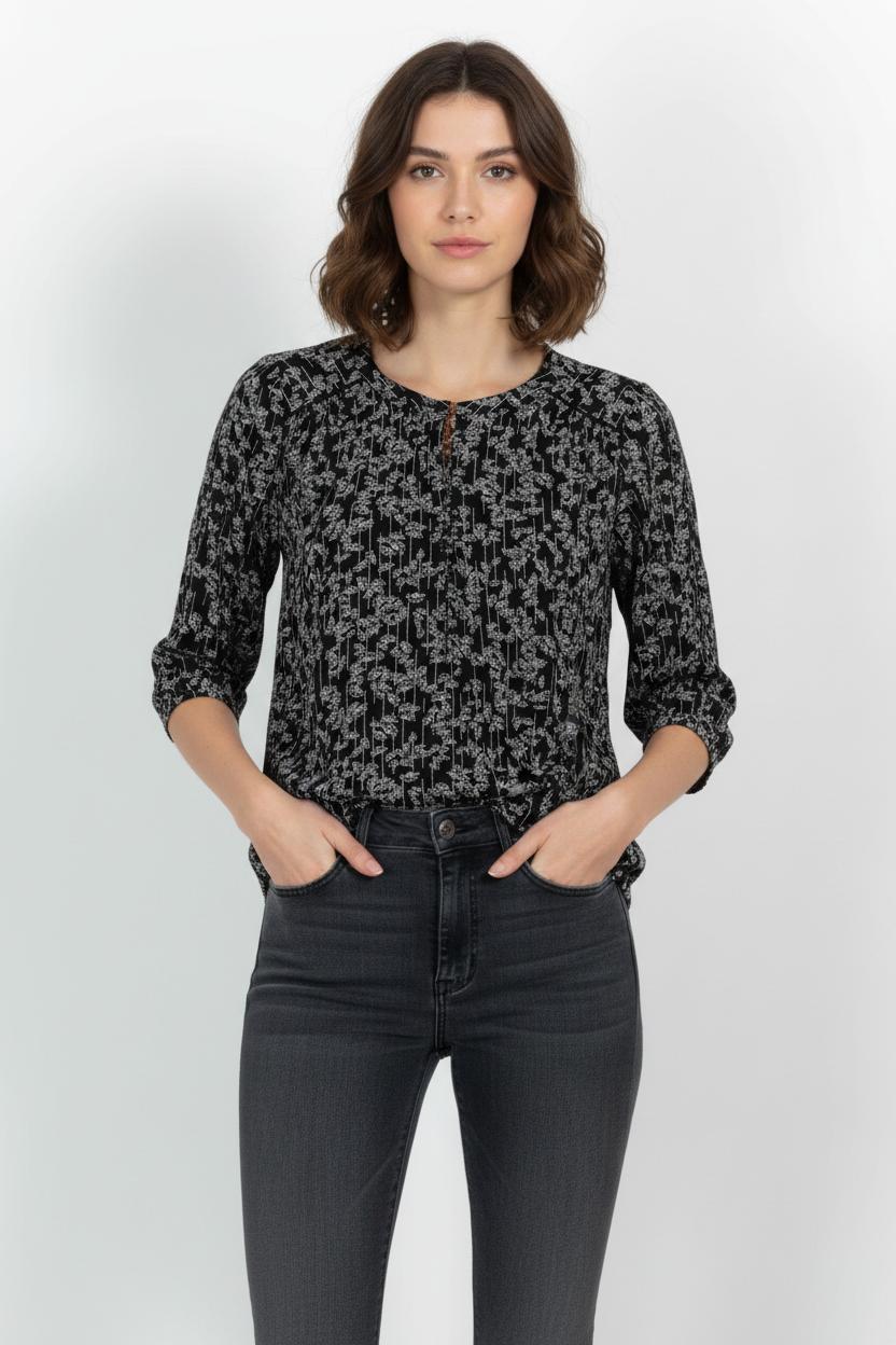 Blouse Noire et Blanche - Taille S/36 de la marque Sessùn | PARAD91808 - Vendu par Paradigme - Image 1