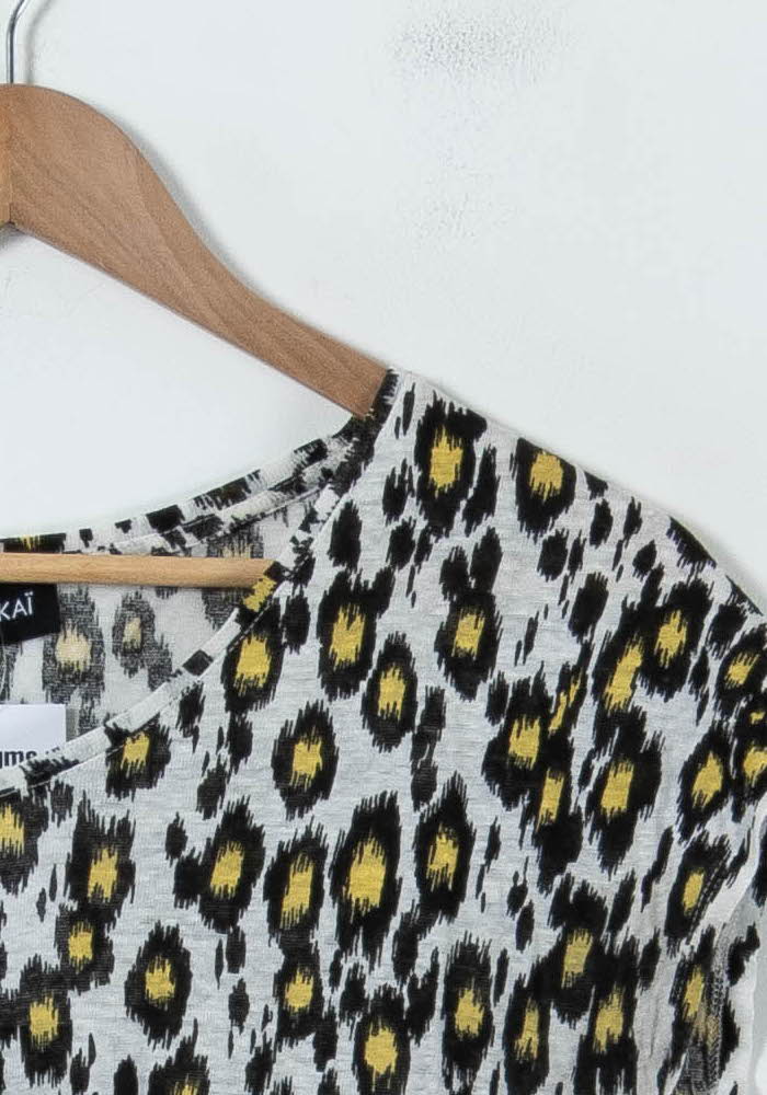 Tee-shirt Blanc et Jaune - Taille XS/34 de la marque Kookai | PARAD91818 - Vendu par Paradigme - Image 3