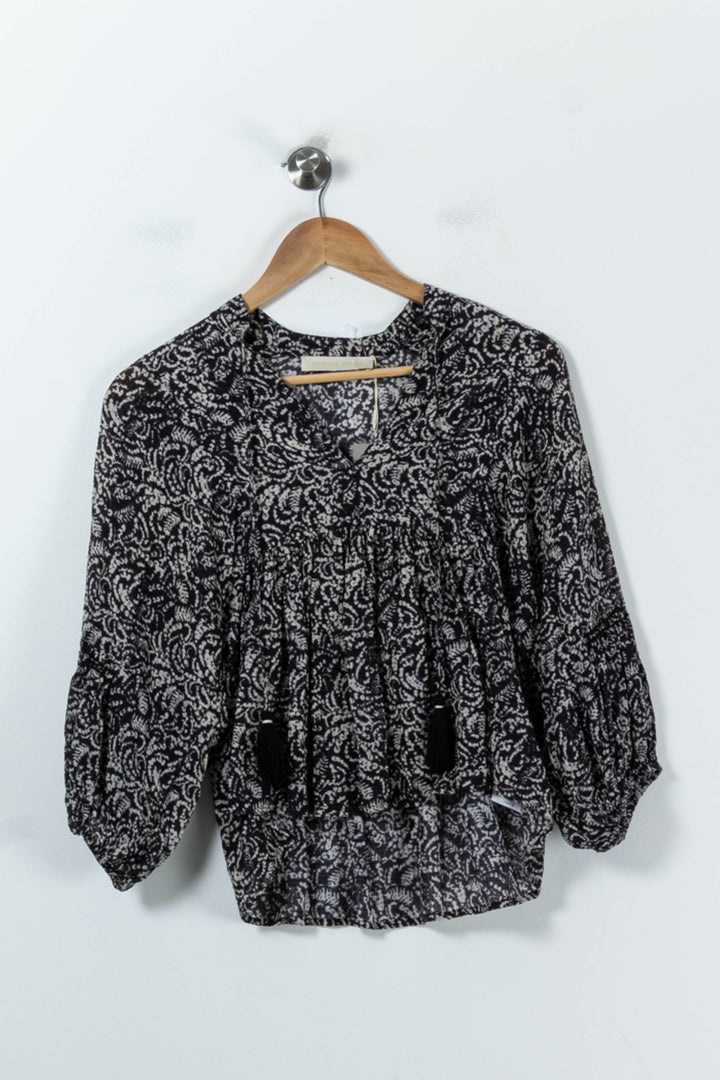 Blouse Noire et Blanche - Taille S/36 de la marque Vanessa Bruno | PARAD91839 - Vendu par Paradigme - Image 2
