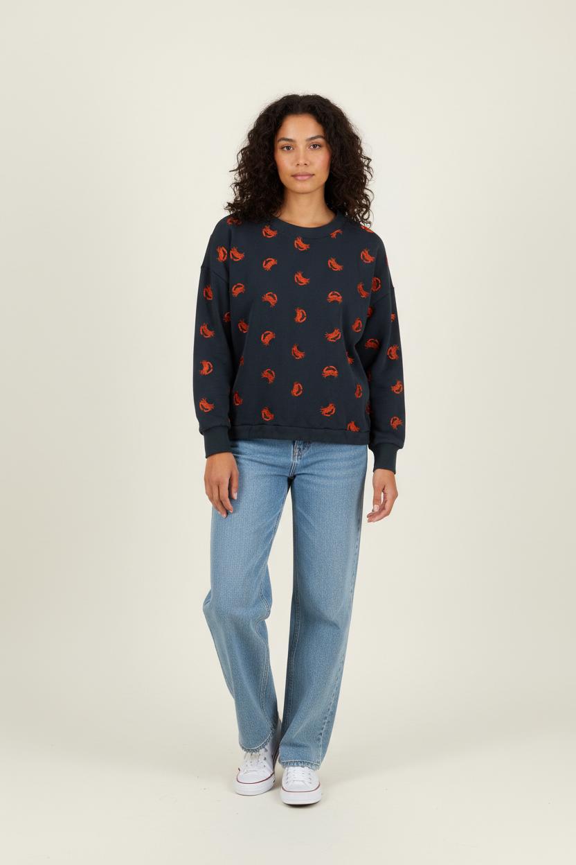 Sweat Bleu Marine et Rouge - Taille XS/34 de la marque Marie Sixtine | PARAD91843 - Vendu par Paradigme - Image 1