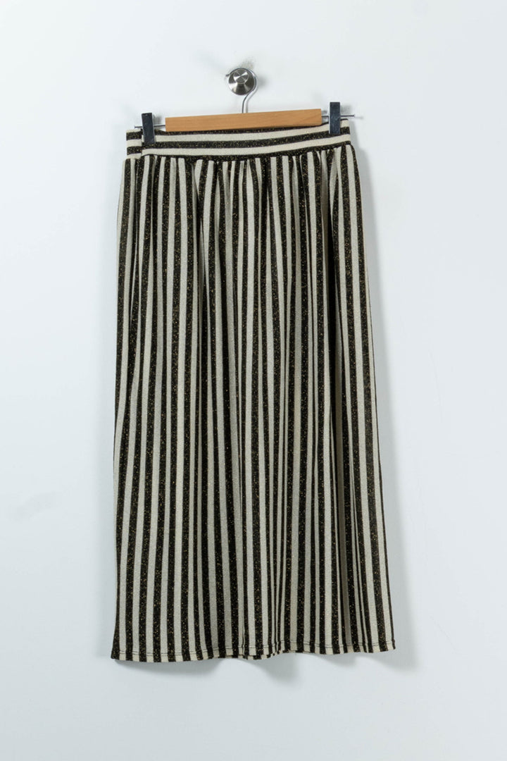 Jupe Longue Beige et Noire - Taille S/36 de la marque La Fée Maraboutée | PARAD91857 - Vendu par Paradigme - Image 4