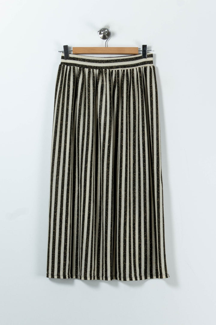 Jupe Longue Beige et Noire - Taille S/36 de la marque La Fée Maraboutée | PARAD91857 - Vendu par Paradigme - Image 2
