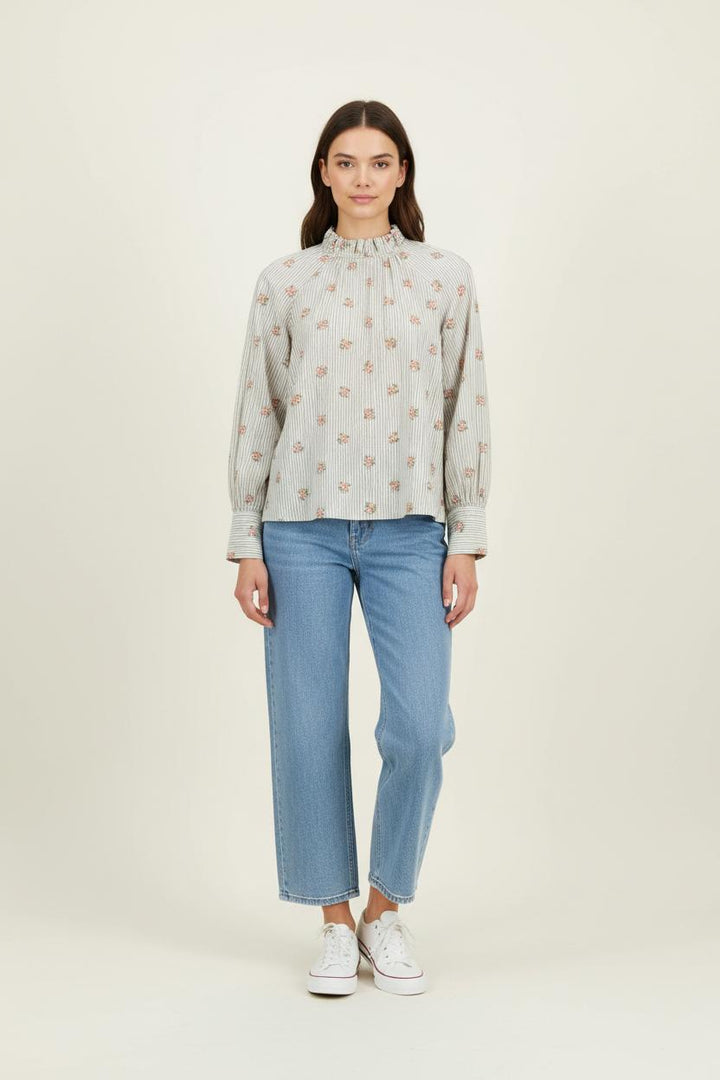 Blouse Beige et Rose - Taille XL/42 de la marque Sézane | PARAD91860 - Vendu par Paradigme - Image 1