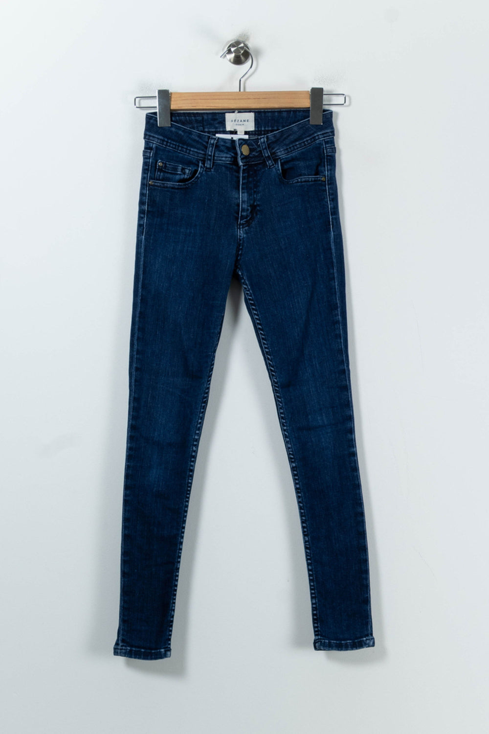 Jean Skinny Bleu - Taille XS/34 de la marque Sézane | PARAD91868 - Vendu par Paradigme - Image 2