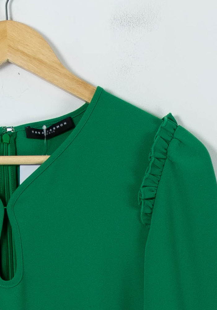Robe Droite Verte - Taille XS/34 de la marque Tara Jarmon | PARAD91874 - Vendu par Paradigme - Image 3