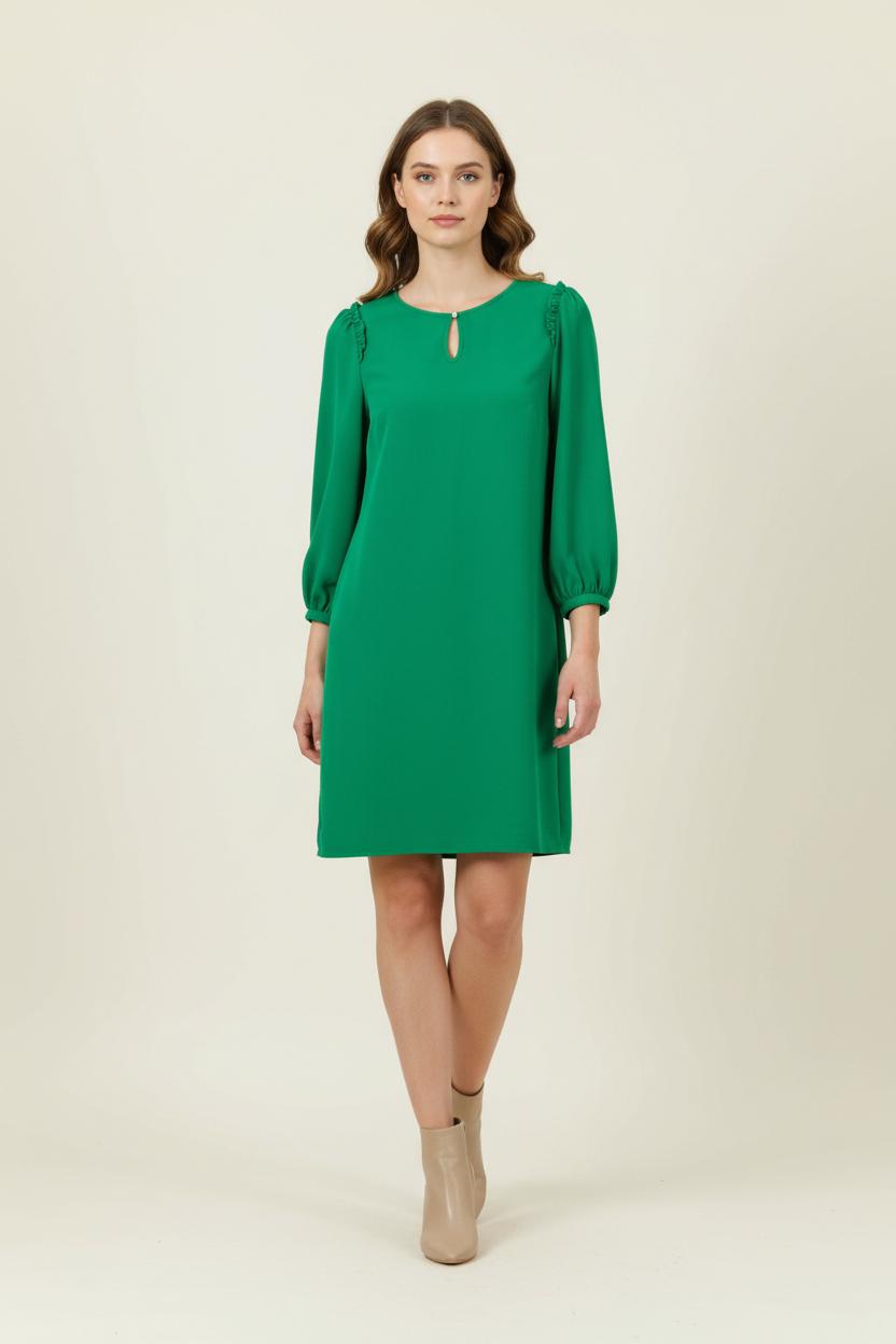 Robe Droite Verte - Taille XS/34 de la marque Tara Jarmon | PARAD91874 - Vendu par Paradigme - Image 1