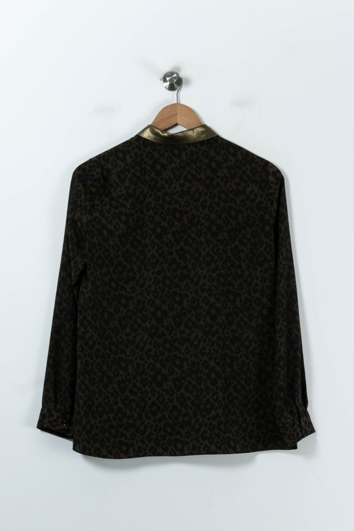 Chemise Verte et Dorée - Taille S/36 de la marque Claudie Pierlot | PARAD91876 - Vendu par Paradigme - Image 4