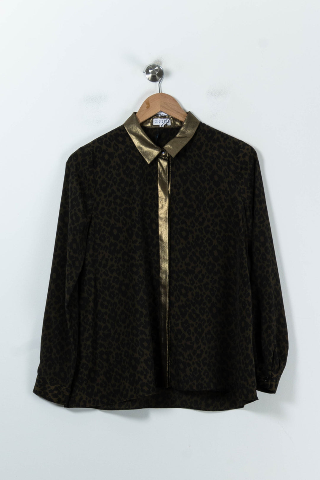 Chemise Verte et Dorée - Taille S/36 de la marque Claudie Pierlot | PARAD91876 - Vendu par Paradigme - Image 2