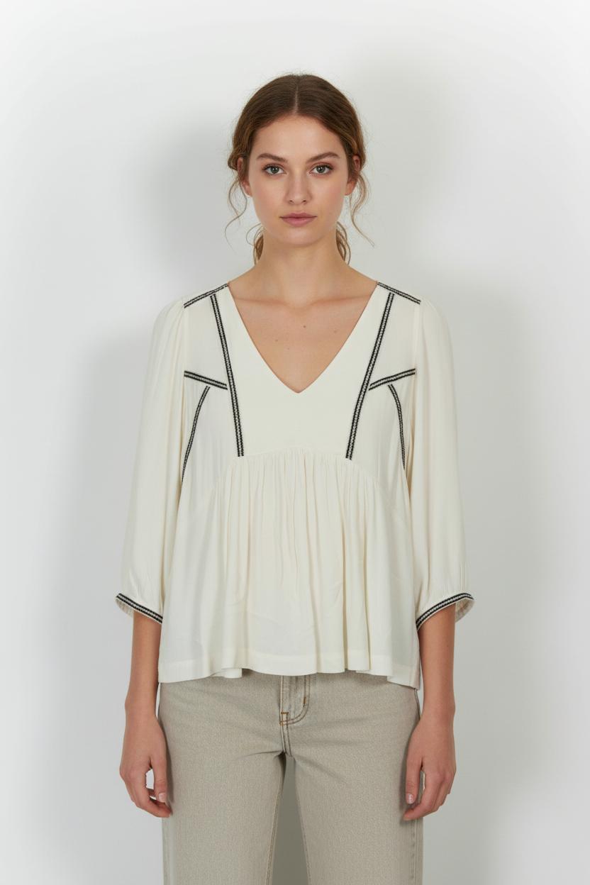 Blouse Beige - Taille S/36 de la marque ba&sh | PARAD91880 - Vendu par Paradigme - Image 1