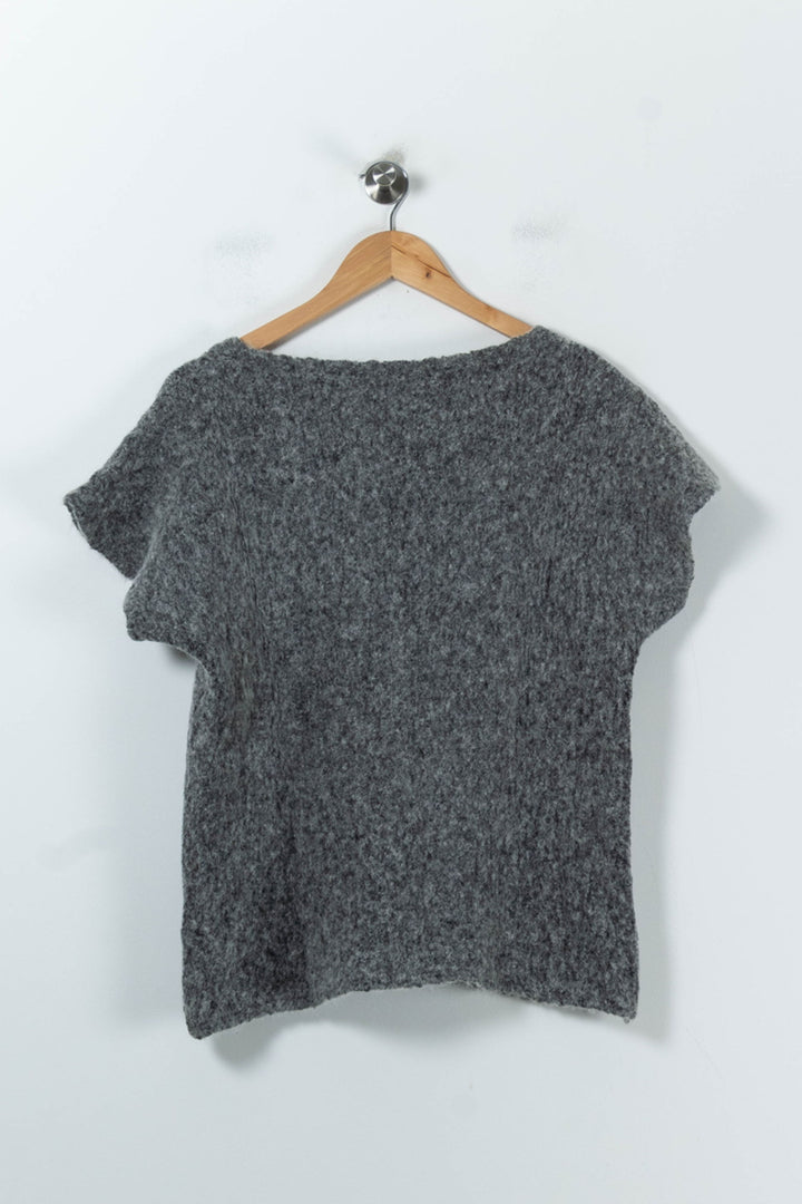 Pull Gris - Taille S/36 de la marque American Vintage | PARAD91882 - Vendu par Paradigme - Image 4