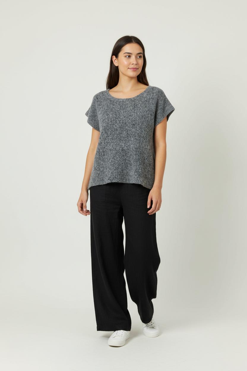 Pull Gris - Taille S/36 de la marque American Vintage | PARAD91882 - Vendu par Paradigme - Image 1