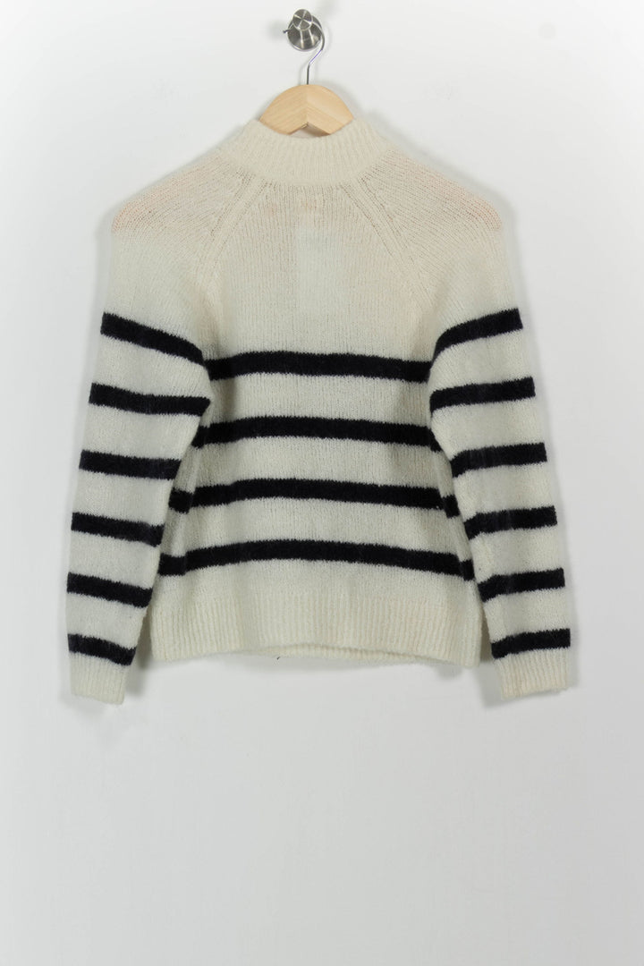 Pull Blanc et Noir - Taille XS/34 de la marque Des petits hauts | PARAD91883 - Vendu par Paradigme - Image 4