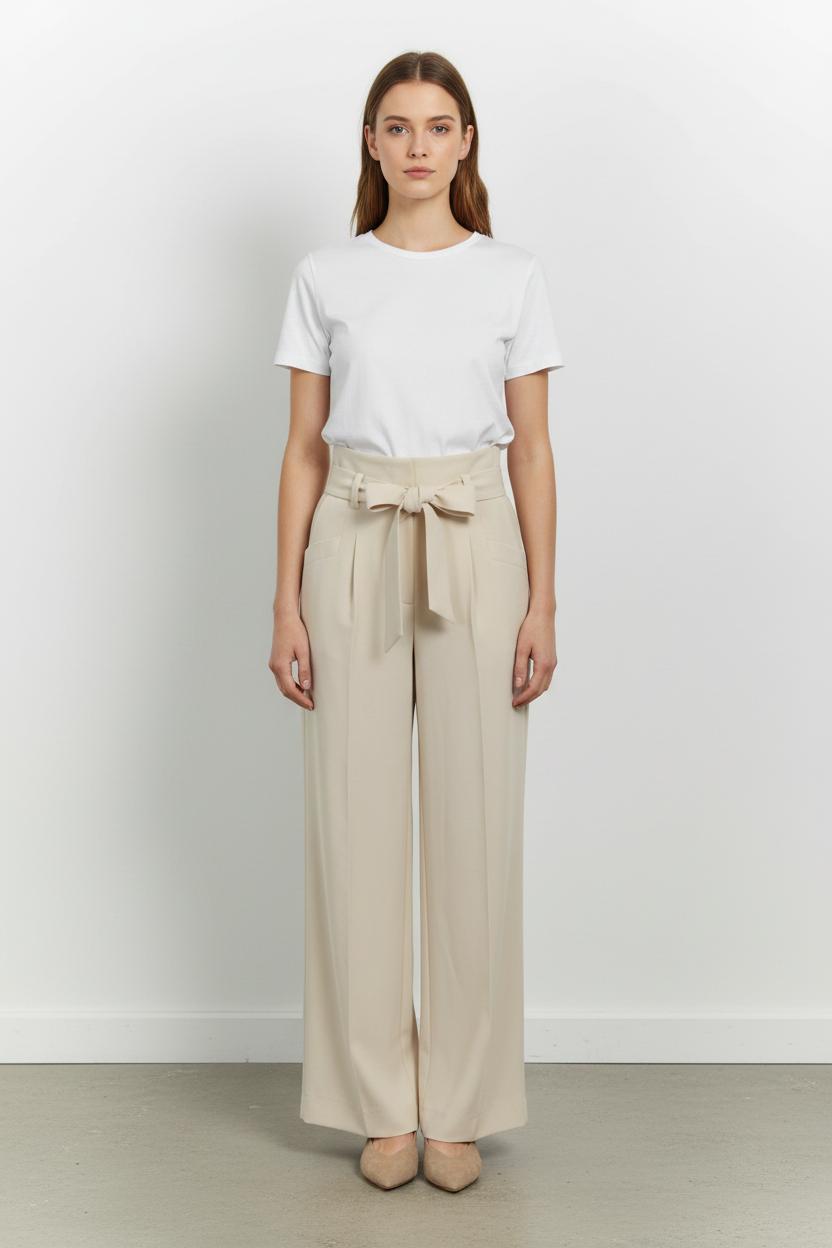 Pantalon Large Beige - Taille XS/34 de la marque Tara Jarmon | PARAD91885 - Vendu par Paradigme - Image 1